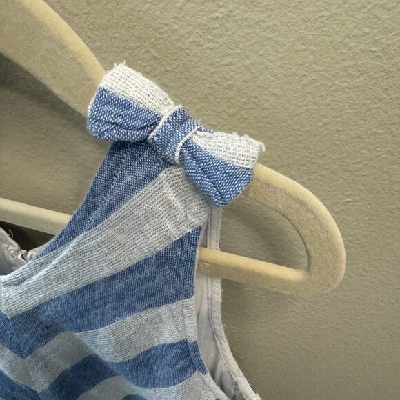 PINK CHICKEN Silver Striped Party Dress Girls 6 6Y Blue Peekaboo Petticoat Girl - Picture 5 of 10